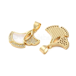 Brass Micro Pave Cubic Zirconia Pendants&nbsp;KK-U070-25G