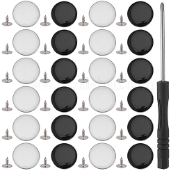 40Sets 2 Colors Alloy Enamel Buttons&nbsp;BUTT-GF0004-28