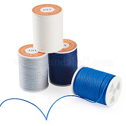 4 Rolls 4 Colors Round Waxed Polyester Cord&nbsp;YC-TA0001-21B