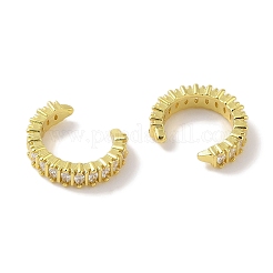 Brass Micro Pave Clear Cubic Zirconia Cuff Earrings for Women&nbsp;EJEW-I305-09G