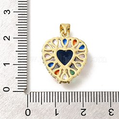 Rack Plating Brass with Cubic Zirconia Pendants&nbsp;KK-Z086-15G-04
