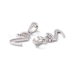 Eco-Friendly Brass Micro Pave Cubic Zirconia Pendants&nbsp;KK-K265-01P-Z