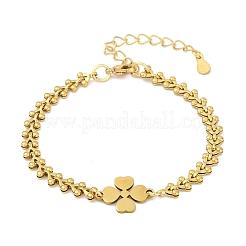 304 Stainless Steel Clover Link Bracelets&nbsp;BJEW-V003-01G