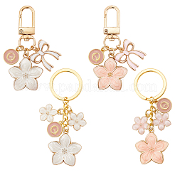 4Pcs Alloy Enamel Keychains&nbsp;KEYC-SC00011