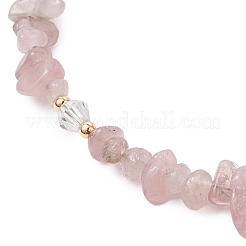 Dyed Natural Quartz Chip & Glass Beaded Anklets&nbsp;AJEW-AN00682-01