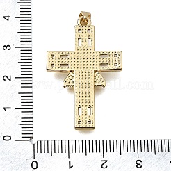 Brass Micro Pave Clear Cubic Zirconia Pendants&nbsp;CU-CBAE7DF-01G