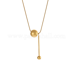 304 Stainless Steel Round Pendant Necklaces&nbsp;NJEW-OY002-56G