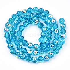 Transparent Electroplate Glass Bead Strands&nbsp;EGLA-TAC0003-04A