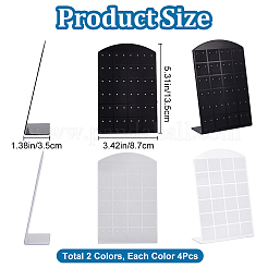 8Pcs 2 Colors 48 Holes Acrylic Earring Display Stands&nbsp;EDIS-CP0001-03