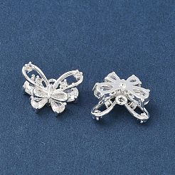 Brass Micro Pave Clear Cubic Zirconia Pendants&nbsp;KK-C168-15S