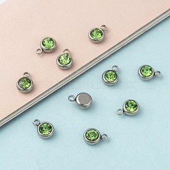 201 Stainless Steel Rhinestone Charms&nbsp;STAS-S068-08