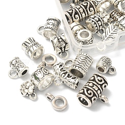 40Pcs 20 Style Tibetan Style Alloy Tube Bails&nbsp;TIBE-FS0001-10