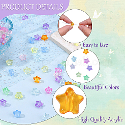320Pcs 8 Colors Transparent Acrylic Beads&nbsp;MACR-PA0001-25