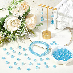 4Strands Electroplate Transparent Glass Beads Strands&nbsp;EGLA-PA0001-45A