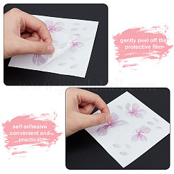 Waterproof Cherry Blossom PET Waterpoof Car Stickers&nbsp;DIY-WH0366-46