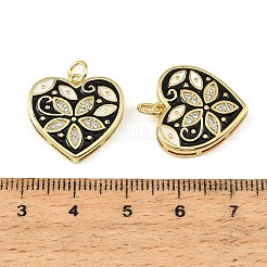 Brass Micro Pave Clear Cubic Zirconia Pendants&nbsp;CU-CBA9175-33G-02