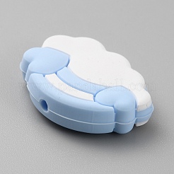 Cloud & Rainbow Food Grade Eco-Friendly Silicone Beads&nbsp;SIL-WH0014-33D