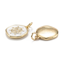 Brass Enamel Pendants&nbsp;X-KK-A155-07G
