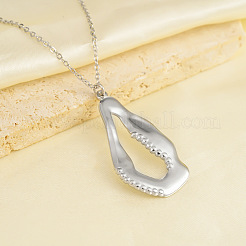 Ocean 304 Stainless Steel Shell Shape Pendant Necklaces for Women&nbsp;WG18B3C-02