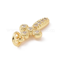 Brass Micro Pave Cubic Zirconia Charms&nbsp;KK-C012-41G