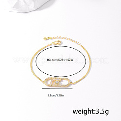 Brass Oval Link Bracelets&nbsp;LB3469-1