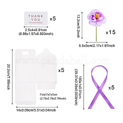 Clear PVC Candy Gift Packaging Boxes with Ribbon & Artificial Flower&nbsp;CON-TAC0001-20E