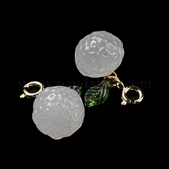 Natural White Agate Pendant Decorations&nbsp;G-R489-25G