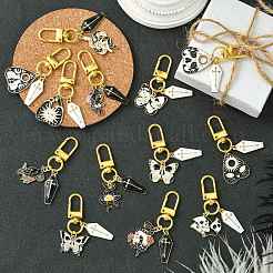 Gothic Alloy Enamel Coffin Pendant Decoration&nbsp;HJEW-CJ00034
