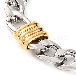 304 Stainless Steel Figaro Chain Bracelets for Women&nbsp;BJEW-G711-11GP