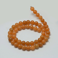 Natural Red Aventurine Stone Round Bead Strands&nbsp;G-P075-49-4mm