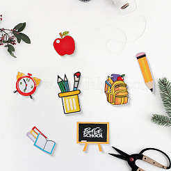 14Pcs 7 Styles Back to School Polyester Clothing Patches&nbsp;PATC-CY0001-54A