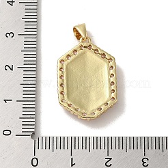 Rack Plating Brass Enamel Cubic Zirconia Pendants&nbsp;KK-S366-04G