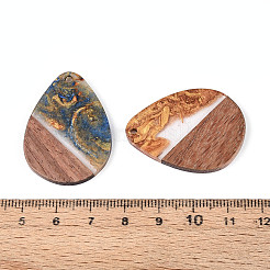 Opaque Resin & Walnut Wood Pendants&nbsp;RESI-T060-50M