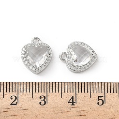 Brass Micro Pave Cubic Zirconia Pendants&nbsp;KK-L250-03P-01