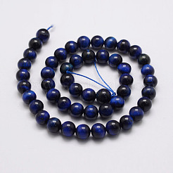 Natural Tiger Eye Bead Strands&nbsp;G-P230-08-B-4mm