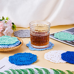 12Pcs 6 Colors Handmade Polyester Cotton Table Mats&nbsp;AJEW-MB0001-08