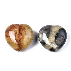 Natural Crazy Agate Heart Love Stone&nbsp;G-N0325-11-01