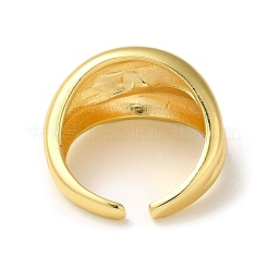 Rack Plating Brass Open Cuff Rings for Women&nbsp;RJEW-M162-19G