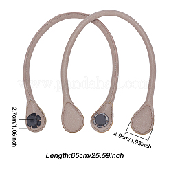 PU Imitation Leather Bag Handles&nbsp;FIND-WH0033-61B