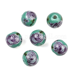 Printed Handmade Porcelain Beads&nbsp;X-PORC-R134-04