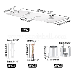 4-Hole Acrylic Wall-Mounted Glass Holder Display Racks&nbsp;ODIS-WH0027-051B