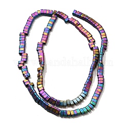 2-Hole Electroplated Synthetic Non-magnetic Hematite Beads Strands&nbsp;G-L613-A01-01E