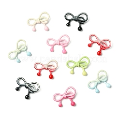 28Pcs 7 Colors Baking Paint Alloy Beads&nbsp;PALLOY-CJ0004-94