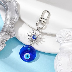 Horse Eye/Heart/Star/Hamsa Hand/Flat Round with Evil Eye Lampwork Pendant Decorations&nbsp;HJEW-JM01997