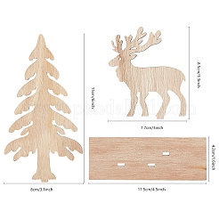 Undyed Platane Wood Home Display Decorations&nbsp;DJEW-CA0001-01