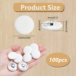 100Pcs Cloth Shank Buttons&nbsp;BUTT-NB0001-72A-01