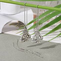 Anti-Tarnish Rhodium Plated 925 Sterling Silver Ear Stud Findings&nbsp;STER-G022-04P