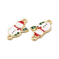 Christmas Theme Alloy Enamel Connector Charms&nbsp;PALLOY-B009-03KCG