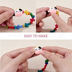 60pcs Resin cabochons cartoon cute cow patch DIY material accessories(2 styles)&nbsp;JX613A