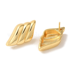 Rack Plating Brass Stud Earrings&nbsp;EJEW-B062-33G